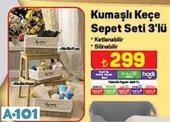 KUMAŞLI KEÇE SEPET SETİ 3'LÜ KUMAŞLI KEÇE SEPET SETİ 3'LÜ